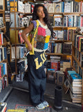 Colour Block Memory — Hand-Knitted Patchwork Vest in Multicolour