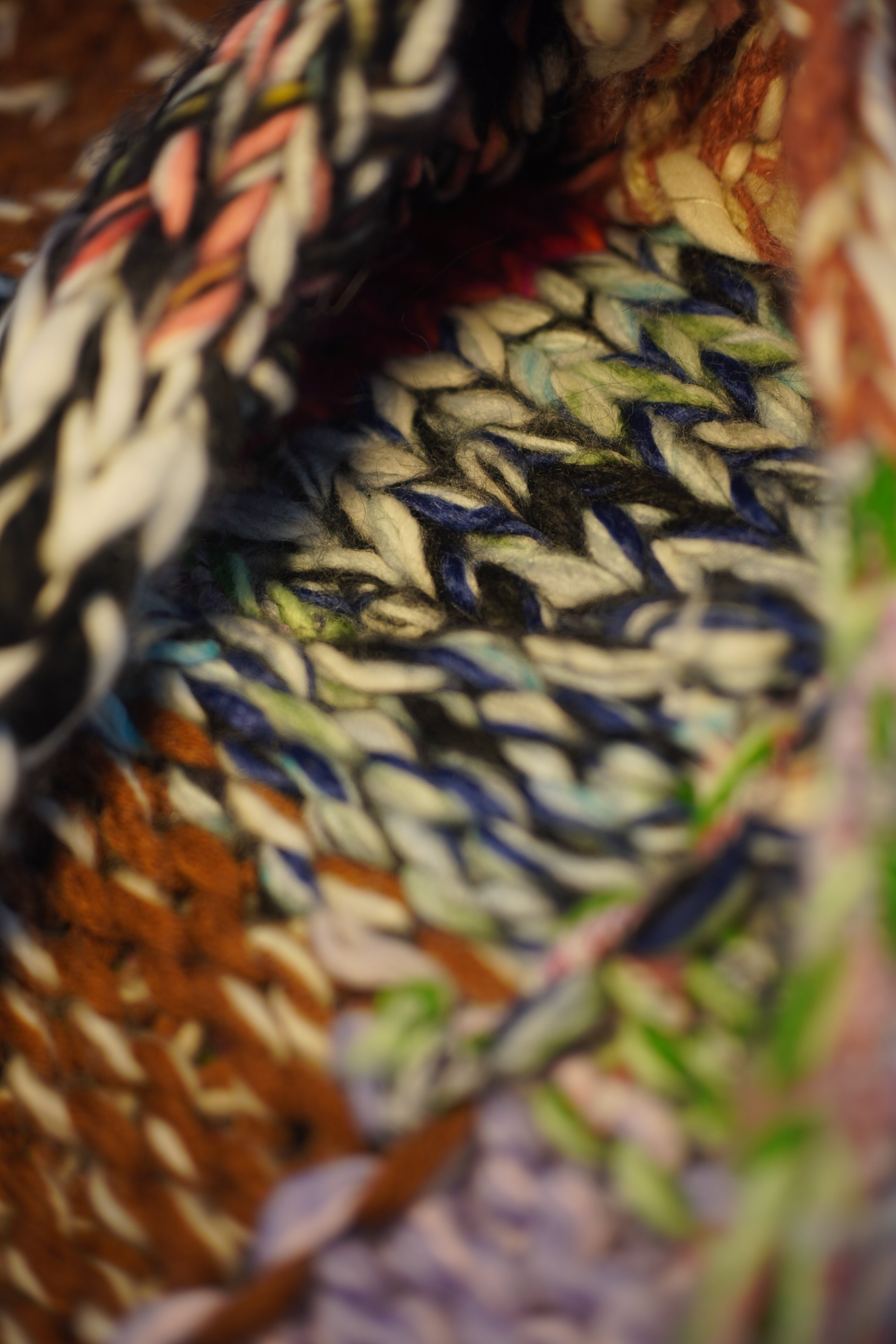 Patchwork Days — Hand-Knitted Colour Block Vest in Multicolor