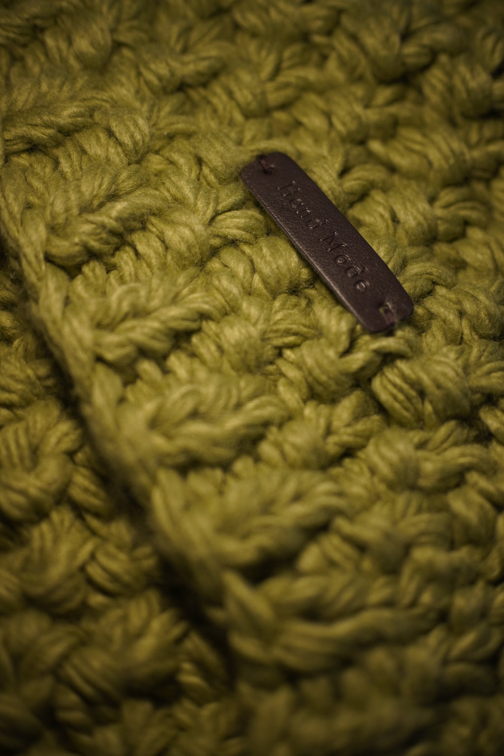 Sage Hour — Hand-Knitted Open Cardigan in Moss Green