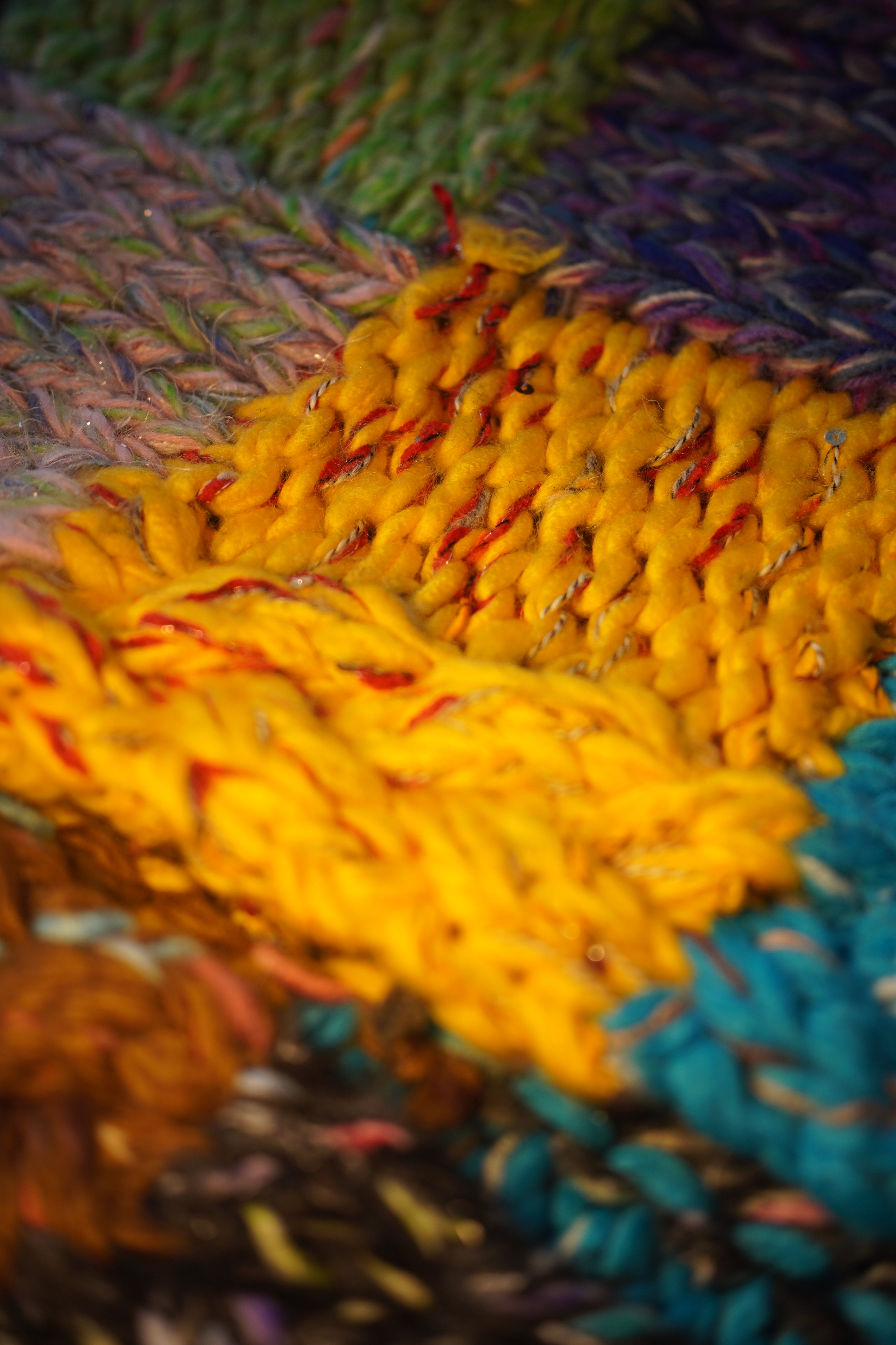 Colour Block Memory — Hand-Knitted Patchwork Vest in Multicolour
